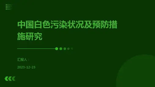 中国白色污染状况及预防措施研究