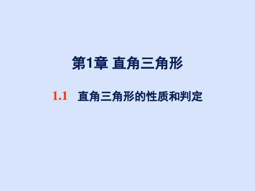 1.1直角三角形的性质和判定PPT课件