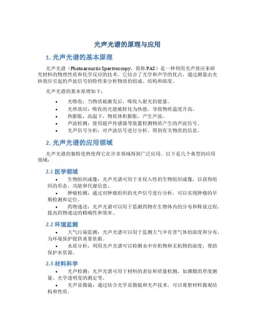 光声光谱的原理与应用