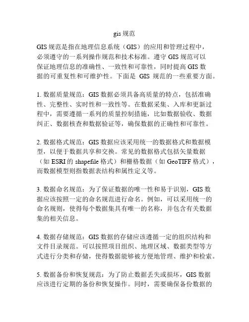 gis规范