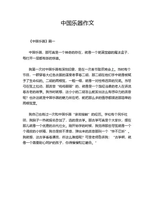 中国乐器作文