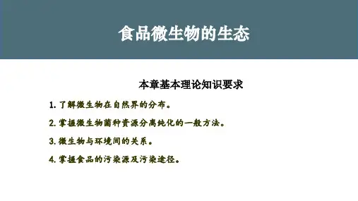 食品微生物的生态