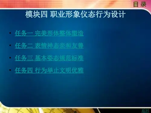 职业形象仪态行为设计