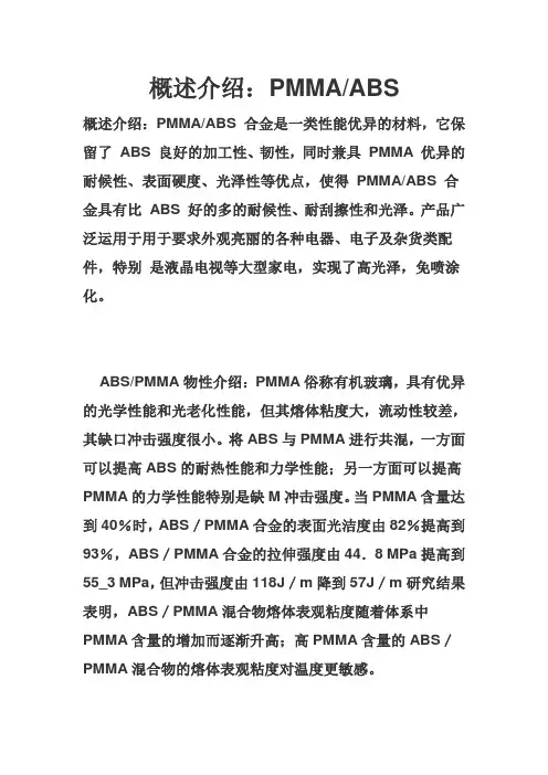 概述介绍：PMMAABS 文档