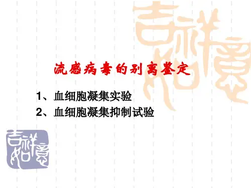 〖医学〗流感病毒的分离鉴定