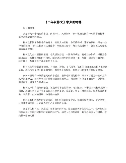 【二年级作文】家乡的树林