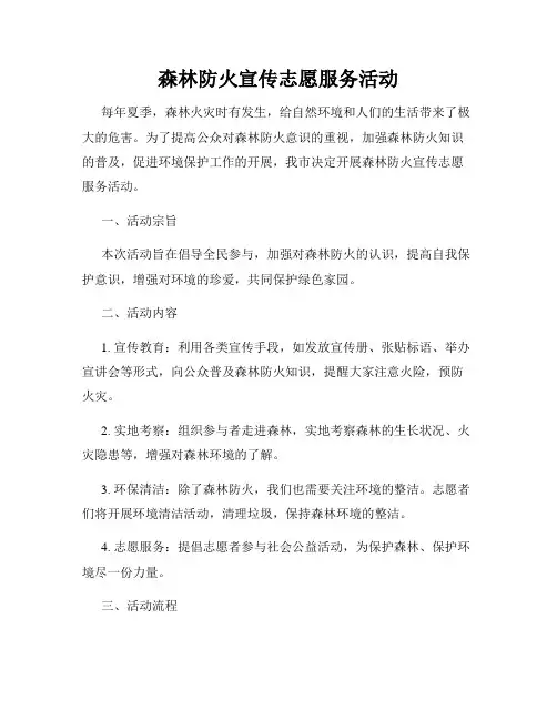 森林防火宣传志愿服务活动