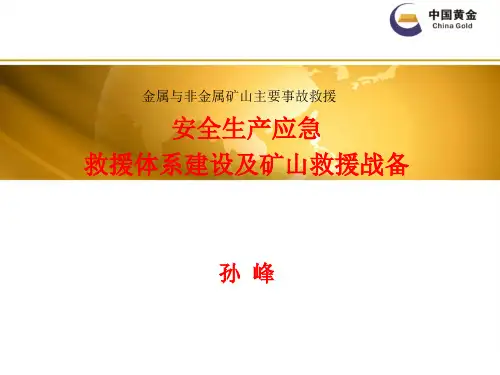 安全生产应急救援体系建设及矿山救援战备