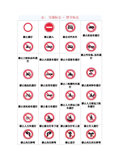 交通标志、交警手势图片图解大全