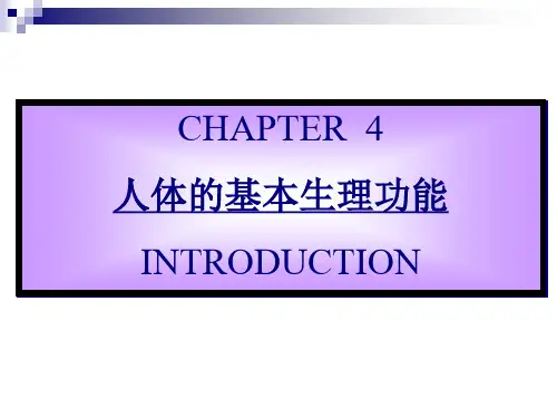 人体的基本生理功能