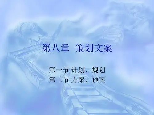 第八章策划文案.ppt