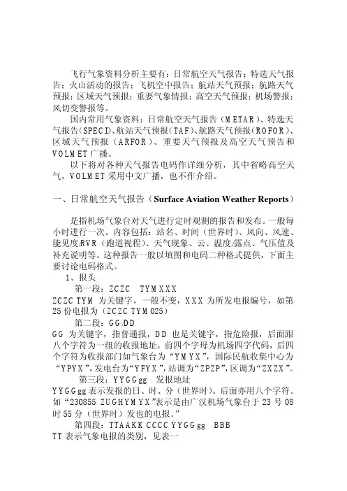 航空气象资料