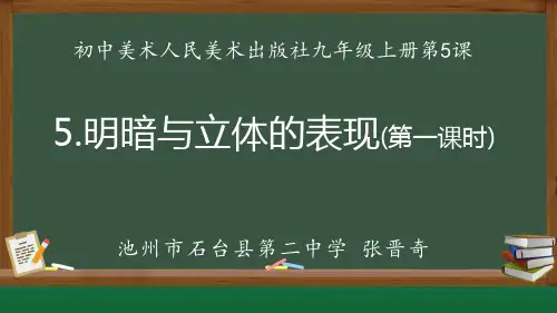 第5课　明暗与立体的表现 课件　2021—2022学年人美版九年级美术上册