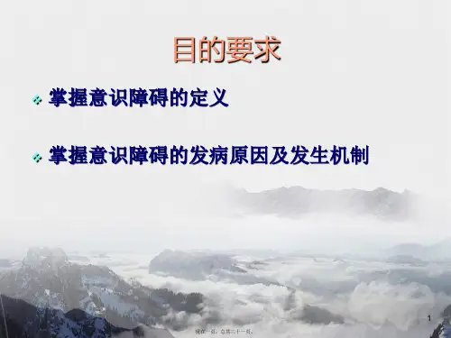 意识障碍分类