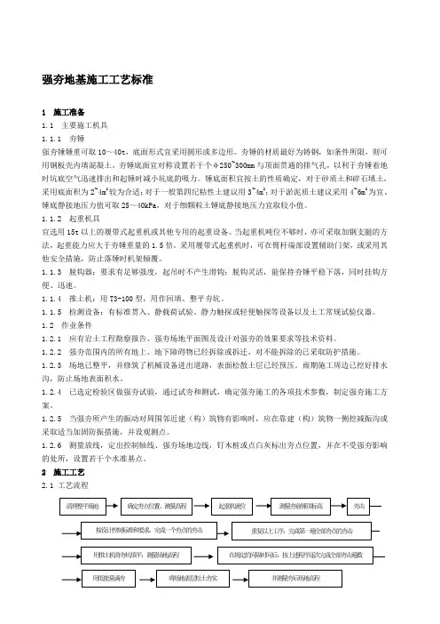 强夯地基施工工艺标准
