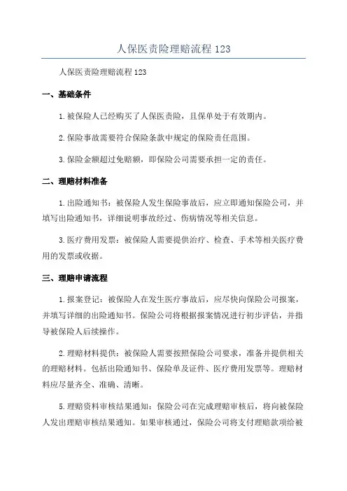 人保医责险理赔流程123