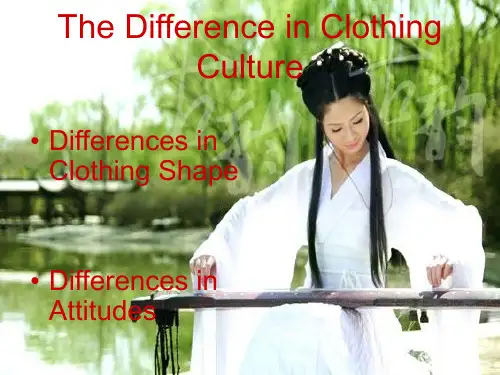 英语口语作业中西服饰差异——英文PPT