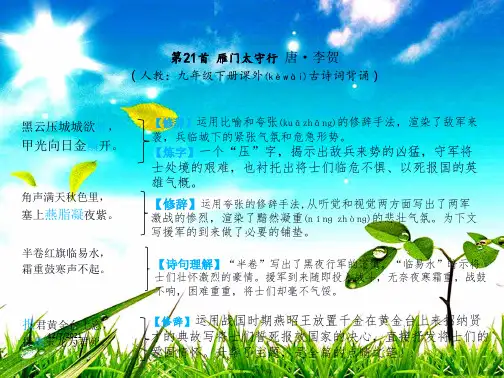 中考语文 第三部分 文言文及古诗词赏析 专题二 古诗词曲赏析(2140首)复习课件