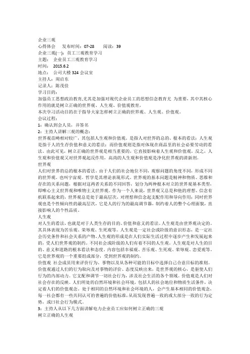 企业三观