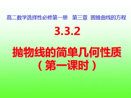 3.3.2抛物线的简单几何性质(第1课时)课件(人教版)