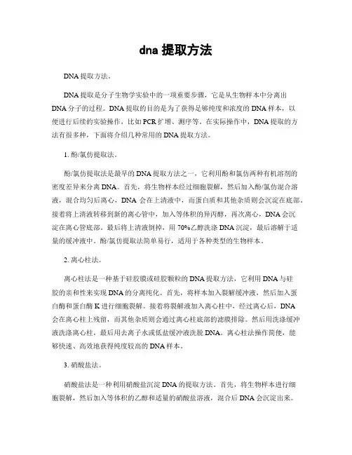 dna提取方法