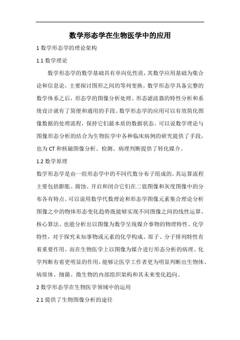 数学形态学在生物医学中的应用