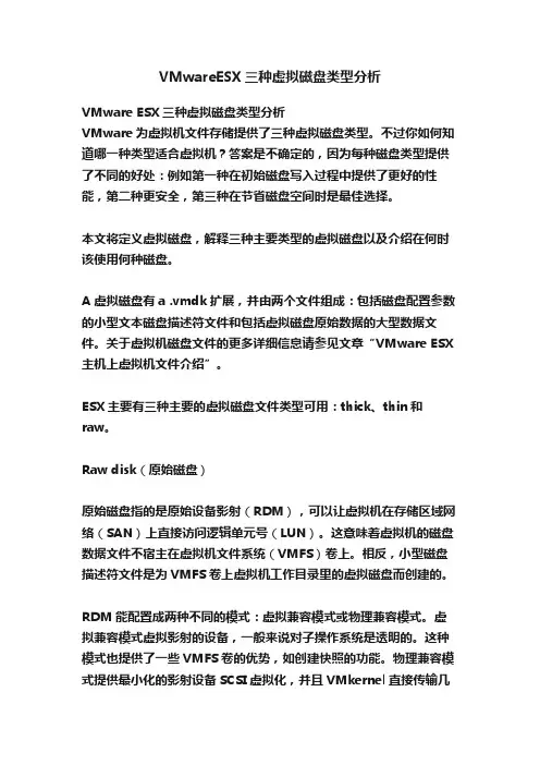 VMwareESX三种虚拟磁盘类型分析
