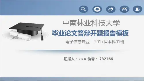 【强烈推荐】中南林业科技大学论文答辩模板