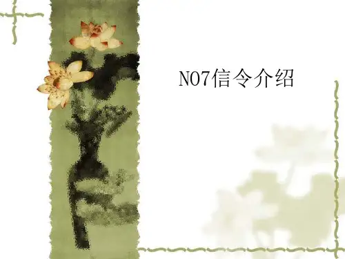 NO7信令介绍