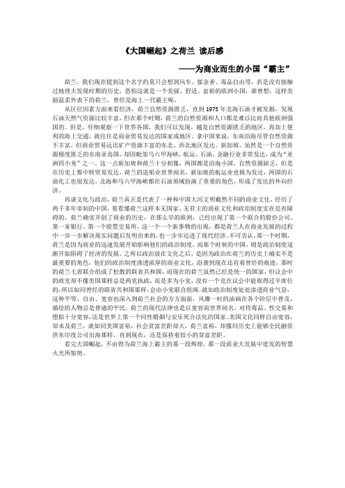 大国崛起 荷兰 观后感