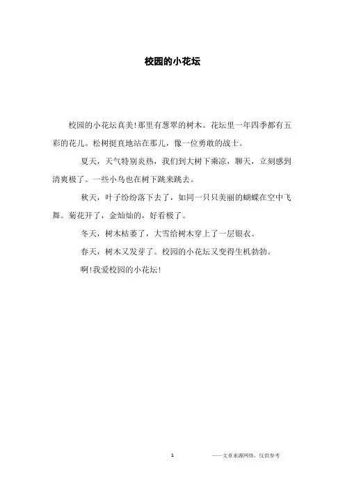 校园的小花坛_小学生