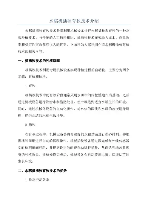 水稻机插秧育秧技术介绍