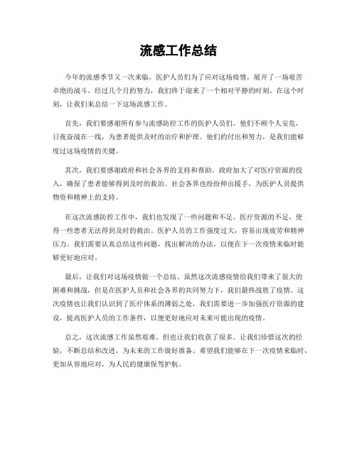 流感工作总结