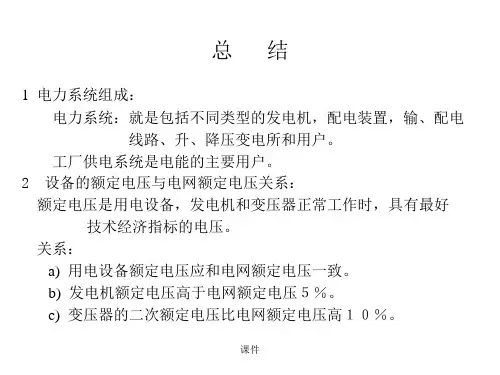 工厂供电复习总结报告.ppt