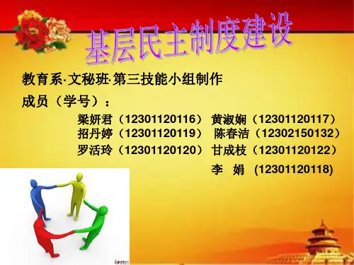 基层民主制度建设