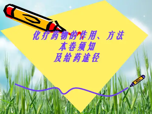 化疗药物的给药途径幻灯片PPT
