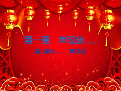 中考物理 第1课时 声现象复习课件