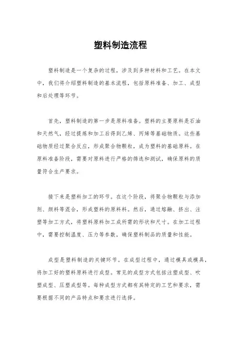 塑料制造流程
