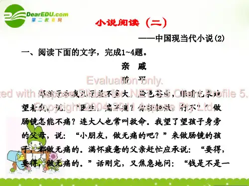 高考语文一轮复讲习义现代文阅读第二章专题二小说阅读二课件人教大纲
