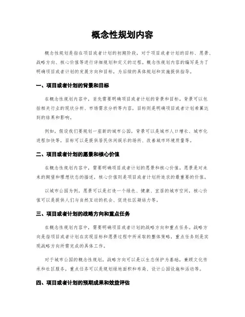 概念性规划内容