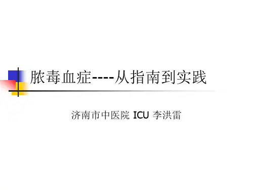 脓毒血症从指南到临床