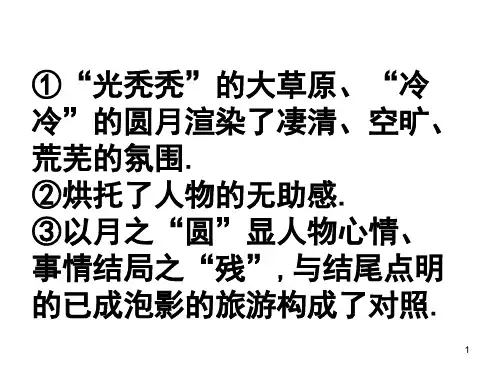 分析小说物象的作用PPT参考课件