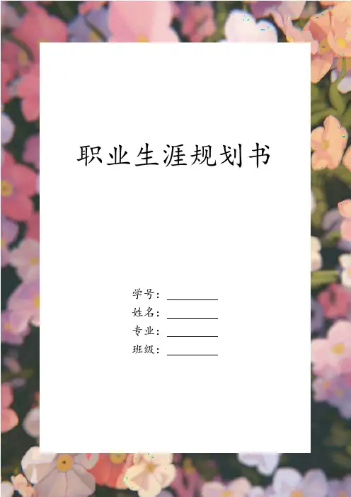 【19页】2023视觉传达设计专业职业生涯规划书