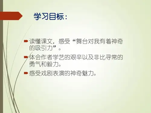 《我的舞台》课件