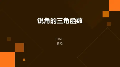 锐角的三角函数