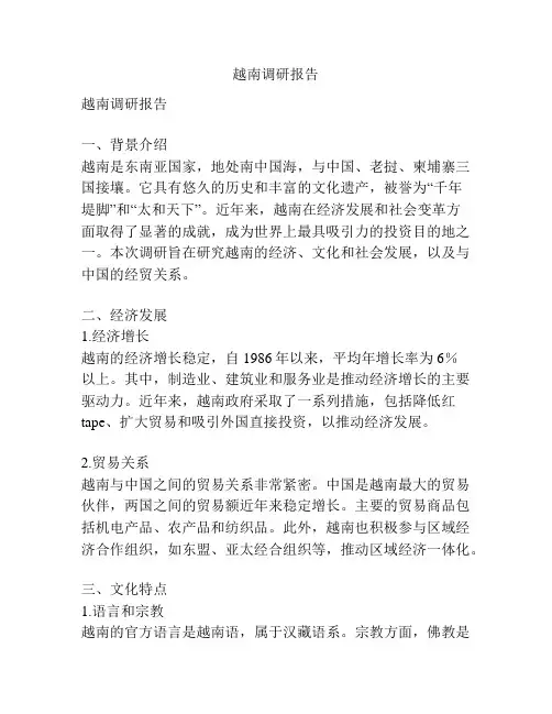 越南调研报告