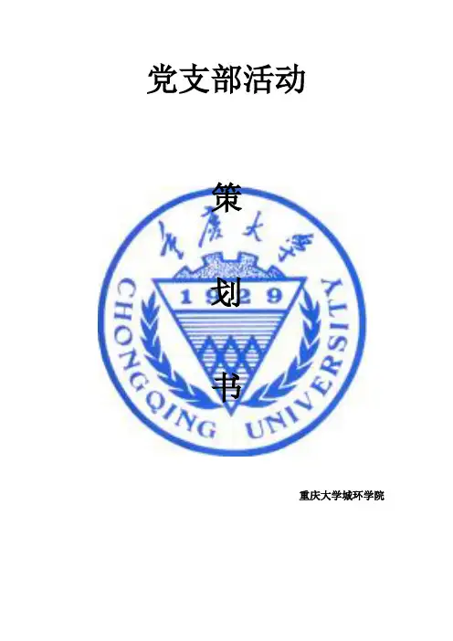 党支部活动策划书