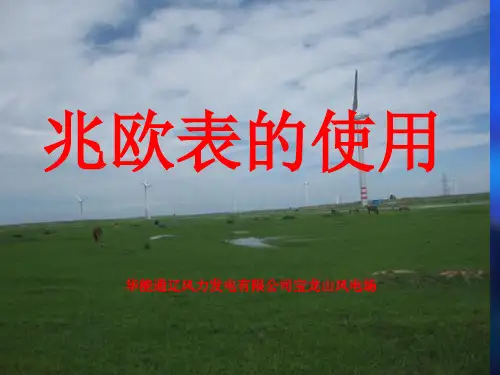 兆欧表的使用