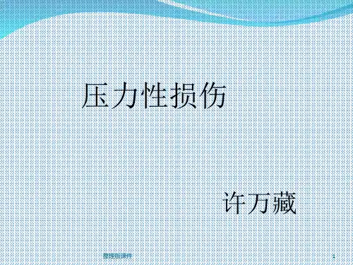 压力性损伤ppt课件