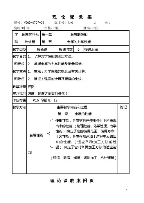 金属的力学性能